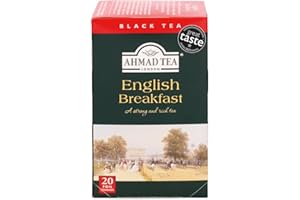 Ahmad Tea London English Breakfast, Thé Noir, Boite de 20 sachets, 40 g