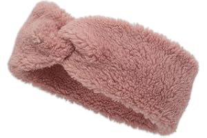 styleBREAKER Pannband i teddyfleece med knut,AltRosa | Pannband, 21 cm brett, töjbart för 56-59 cm huvudomfång, 100% viskos