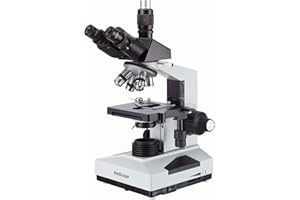 AmScope - Microscope trinoculaire Professionnel, 40X-2000X, avec Platine mécanique à Deux Couches 3D - T490B