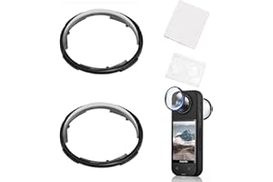 XICIKI 2 Stück Premium-Linsenschutz für Insta360 x 4 Zubehör, für Insta 360 x4 Linsenschutz, Drehbar Objektivschutz Zubehör, UV-Filter, Anti-Kratzen, Standard-Linsenschutz
