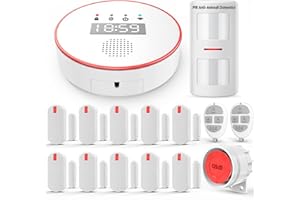 YISEELE Allarme Casa Senza Fili: Antifurto casa connettività 5 GHz Wi-Fi - Incluso 1 Sirena 125DB - 1 Pet Immunity PIR - 10 Sensori Porta/Finestra - 2 Telecomandi - 1 Hub - Compatibile Alexa & Google