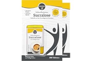 ‎BORCHERS BORCHERS Sucralose Süßstofftabletten, Tafelsüße 2x 300 Tabletten, Sucralose-Zucker-Mischung, kalorienarm, praktischer Spender, Süßungsmittel, Zuckeralternative