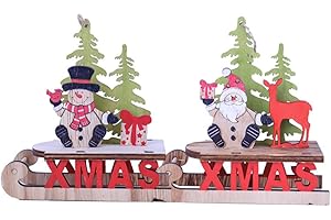 Holibanna Centrotavola Natalizio 2 Pezzi per Cena centrotavola cartelli Buon Natale