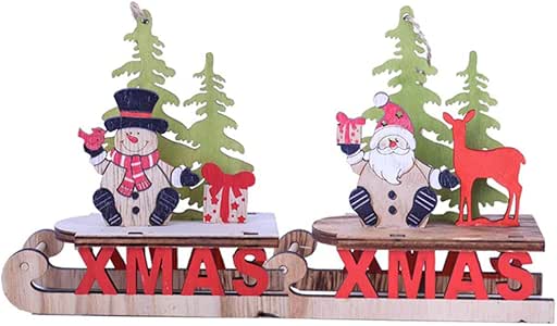 Centrotavola Natalizi Amazon.Holibanna Centrotavola Natalizio 2 Pezzi Per Cena Centrotavola Cartelli Buon Natale Amazon It Casa E Cucina