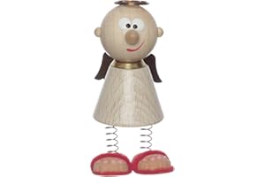 Charly 1 x Autofahrerschutzengel Spiralfederbeinen zum Aufstellen (Weiss)