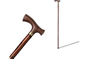 SEGORBINA DE BASTONES S & B Bastone mulella Camminare in legno castano con polsino Soft-expan (600), Bastoni da Camminata, Bastone Camminata