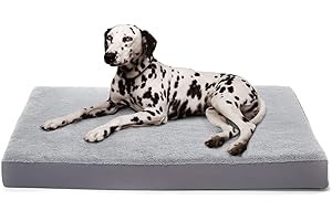 Love's cabin orthopädisches Hundebett Grosse Hunde, Hundekissen waschbar 91x69x7.6 cm, Hundematte Hundebetten mit Rutschfester Unterseite und abnehmbarem Bezug, Grau