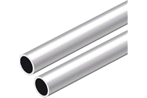 TOP-VIGOR 2 Tubos Redondos de Aluminio 6063-13mm Diámetro Externo - 11mm Diámetro Interno - 300mm Longitud - Tubos Rectos Sin Costura para Proyectos Industriales y Bricolaje