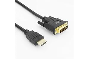 ACT Câble HDMI vers DVI 1 m, 4K @ 60 Hz, Adaptateur bidirectionnel HDMI DVI (DVI-D 18+1 Broches) mâle vers mâle plaqué Or, pour connecter Un Moniteur DVI – AK3734