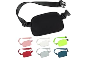 SEKAM Crossbody Fanny Pack for Women Men, Everywhere Belt Bag with Adjustable Strap, Mini Belt Bag Fashionable Waist Bag for Outdoor Hiking Running Travel Casual Black, Black, One Size, Black