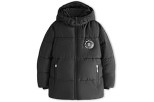 SOLOCOTE Manteau d'hiver pour garçons avec doublure en polaire épais hydrofuge avec capuche Parka pour enfants