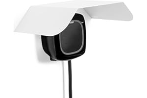 etterr | Tettoia Metallica per Caricabatterie Auto Elettrica | Visiera/Marquise Antipioggia Punto di Carica EV Esterno | Tetto Protettivo Antipioggia Wallbox (Tetto, Bianco)