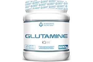 MST SCIENTIFFIC NUTRITION Scientiffic Nutrition - Glutamine Neutro, Glutamina 100% Pura en Polvo Sin Sabor, Favorece el Desarrollo y Recuperación Muscular, con el Sello Kyowa Quality - 500g