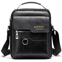 Borsa A Tracolla Uomo In Pelle Vintage - Borsa Da Viaggio E Lavoro Con Tracolla Regolabile, Multitasca, Regalo Per Lui