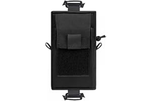 MIOYOOW Torba taktyczna Molle, odporna na zużycie, torba na pasek na telefon, wodoodporna, EDC, torba na gadżet narzędziowy na kemping, piesze wycieczki, polowanie (czarny), Czarny (Black), Klasyczny