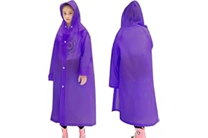 Skyzone Impermeabile per Bambini per Ragazze e Ragazzi, Poncho Leggero Antipioggia con Cappuccio, Riutilizzabile e Carino per Viaggi all'aperto, Arrampicata, Ciclismo e Campeggio