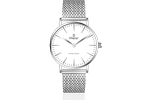 WEAYEGE Orologio da Donna,Orologi da polso da donna,orologio pelle da donna in offerta,Orologio Acciaio Inossidabile Cinturino in Maglia Orologi Moda Women Watches