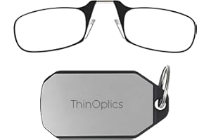 ‎THINOPTICS ThinOptics 2.00 Lesebrille Mit Schwarzer Gestell Und Schlüsselanhänger-etui - Lesebrillen +2.0 Mit Kompaktem, Faltbarem Rahmen Und Flex-fit-technologie