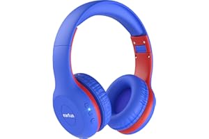 EarFun K2 Słuchawki Bluetooth dla dzieci, z ograniczoną głośnością, czas odtwarzania 40 godzin, wbudowany mikrofon, dźwięk stereo, składane słuchawki nauszne do szkoły, podróży, iPada, tabletu