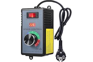 AXVRAV Drehzahlregler 230V Motor Spannungsregler AC 220v 10A, Spitzenleistung 4000w mit Drehknopf, Drehzahlregler Motor für Winkelschleifer Bläser Föhn Handbohrer Bohrmaschine Kreissägen