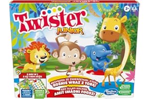 HASBRO GAMING Hasbro Twister Junior Spiel | 2-seitige Tierabenteuermatte | 2-in-1 Familiengesellschaftsspiel für Kinder (polnisch-ungarische Ausführung) | Geschenkidee für 3 Jährige und Board-Fan