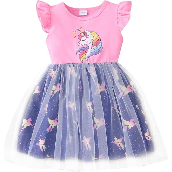 slim fit dress slacks Girls Dress Pink Unicorn Ruffle Rainbow Cake Skirt – Sunny Fashion