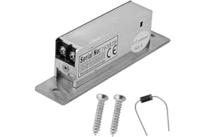 Hopcd Electric Strike Door Lock DC 12V Adjustable Narrow-Type Mortise Mounted Security Lock NC/NO Dual Unlock Mode Door Access Control Lock for Stainless Steel Doors, Steel Doors, Wooden Doors