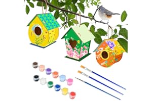 weeyin Casetta Uccellini da Costruire Fai da Te Bambini, Casetta Uccelli in Legno Kit con 3 Casetta per Uccellini da Dipingere da soli per idee regalo bambini, Artigianato Regali per Bambini