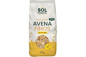 SOLNATURAL Fiocchi d'avena senza glutine biologici di alta famiglia 1 kg