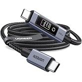 UGREEN Nexode USB C PD 3.1 Cable 240W with Digital LED Display (2M) | Type C Braided Nylon, Compatible with iPad Macbook, iPh