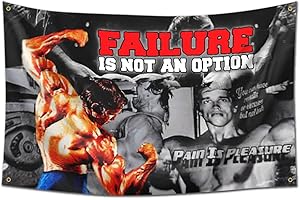 EWRITN Motivierendes Fitness-Banner "Pain Is Pleasure", inspirieren Sie Ihr Training mit diesem Banner, perfekte Fitness-Wanddekoration für Fitnessstudio, Wohnheim, bleiben Sie motiviert mit cooler
