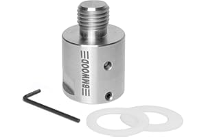 BMWOOD Woodworking Lathe Headstock Spindle Adaptor with Two Nylon Washers, Converts 1" x 8TPI Female to 3/4"X16 TPI Male