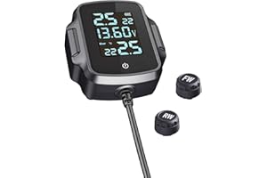 Gazechimp Sistema di monitoraggio della Pressione dei Pneumatici Senza Fili elettronico TPMS del Motociclo della Motocicletta, Alta precisione, Sistema di