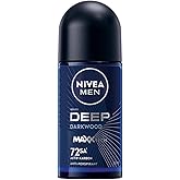 NIVEA MEN Men's Roll on Deodorant Deep Dimension 50 ml,72 Hours Protection Against Sweat and Sweat Odor, Masked Fresh Fragrance, Active Snow