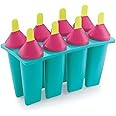 pass pass Set 8 Plastic Ice Cream Candy Kulfi Maker Mould ice Stick Trays