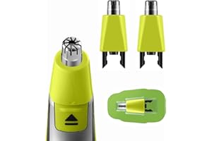 LEEWORKS Nose & Ear and Eyebrows Trimmers Replacement Heads Compatible with Oneblade Replacement Heads for Philips Norelco (2 Count)