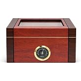 Sedir Ağacı Kahverengi Camlı Humidor Puro Kutusu rd66khv