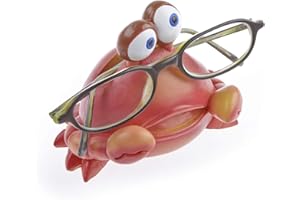 by-Bers Kinderbrillenhalter, Brillenhalter Karibik, Design Krabbe, handbemalt, aus Polyresin, für jung und alt, für Kinder und Junggebliebene, lustig und frech