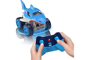 IFOLLOWER Mini Ferngesteuertes Auto, 360° Drehung Eingebauter wiederaufladbarer Akku Schnelle Stunt RC Auto, 4WD 2.4 GHz Fernbedienung Hai Auto Monstertruck Spielzeug Geschenk für 3-12 Jahre Jungen Mädchen