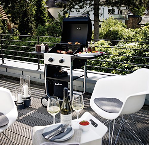 Enders BBQ Gasgrill BROOKLYN, Gas Grill 86706, 2 Guss-Brenner stufenlos, Grillwagen mit Grillhaube, Warmhalterost, Seitenablage - 7
