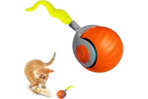CHANCCI Speedy Tail 2.0,Speedy Tail Cat Toy,USB Rechargeable Smart Cat Toys Ball,Smart Interactive Cat Toy with 2 Modes,Automatic Moving Cats Toy Ball,Cat Toys for Indoor Cats Adult (Blue)