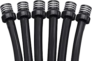 HISports 6 Pzas Motocicleta Tapón Depósito Válvula Venteo Manguera,Universal Tapón Depósito Aluminio Negro para Moto 50cc 110cc 70cc 125cc