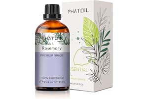 PHATOIL Aceite Esencial Romero 30ml, Aceite de Romero Para el Cabello, Aromaterapia Aceites Esenciales Naturales Puros Para Humidificador, Difusor, Velas, Rosemary Oil