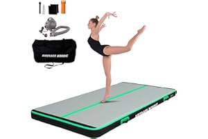 AirTrack Nordic Carbon Air Track 3m/4m/5m/6m/8m con Pompa Elettrica ad Aria - Tappeto Ginnastica Artistica da Casa - 1,5m di Larghezza e 15cm di Spessore - Tappetino Gonfiabile, Air Track Tumbling
