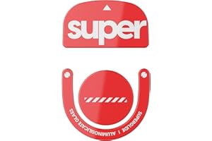 Pulsar Gaming Gears Superglide2 Pattini per mouse con superficie testurizzata a velocità controllabile, in vetro ultra resistente, suola liscia e resistente per Logitech G Pro X Superlight2 (rosso)