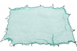 babominimer Cargo Net Heavy Duty 1.5x2m 1.5x1.8m 1.5x1.5m 2X3m 3X4m Protective Mesh For Pickup Truck Bed Trailer Cover Anti-Fall Safety Net Green(3 * 4m)
