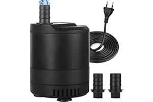 ITIY Pompa subacquea 45W 3000L/H, pompa d'acqua per acquario ultra silenziosa, fontana per acquario laghetto con cavo di alimentazione da 2,5 m e interruttore regolabile per acquario, laghetto, idroponica