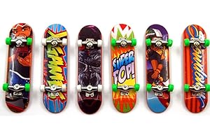 ‎ASYKNM ASYKNM 6 Stück Fingerboard, Mini Fingerskateboards Set, Reastar Finger Skateboard, Professionelles Finger Spielzeug - für Kinder Partytütenfüller, Kindergeburtstag Geschenke (Zufällige Muster)