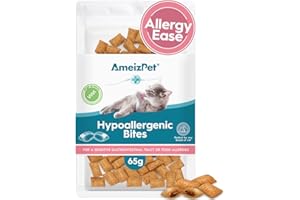 AmeizPet Hypoallergenic Cat Dry Food, Hypoallergenic Cats Treatment, Treats for Hypo-allergenic Cats - Crunchy Cat Biscuits 65 g (2.3 oz)
