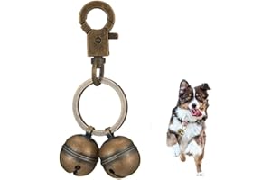 DOUKESH Campanas de Seguimiento de Mascotas, Campanillas de Collar de Perros Cascabeles Ruidosos de Gatos y Perros, Campanas de Bronce Antiguo, Cascabeles Extra Ruidosos de Gatos